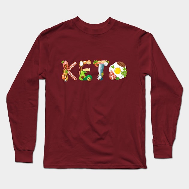 Keto Diet Long Sleeve T-Shirt by JKA